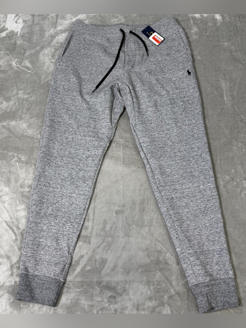 Polo Ralph Lauren Joggers Heather Grey Double Knit Sweatpants Men's Small NWT